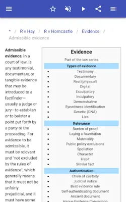 Evidence law android App screenshot 4