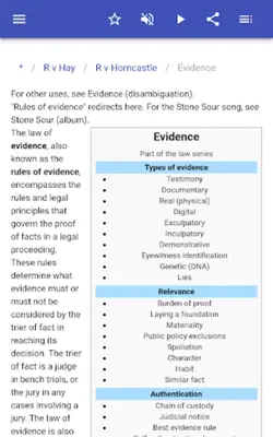 Evidence law android App screenshot 5